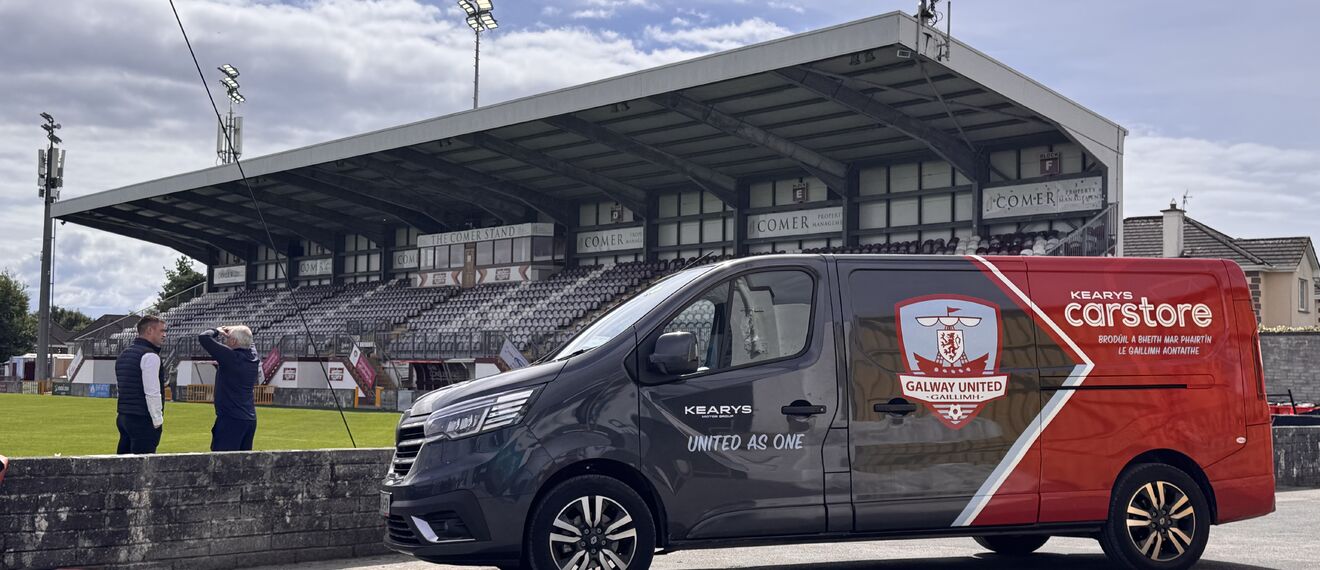 Galway United Announce Kearys Carstore Galway as Official Van Partner Image